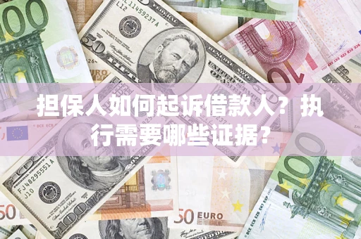 济南担保人如何起诉借款人？执行需要哪些证据？