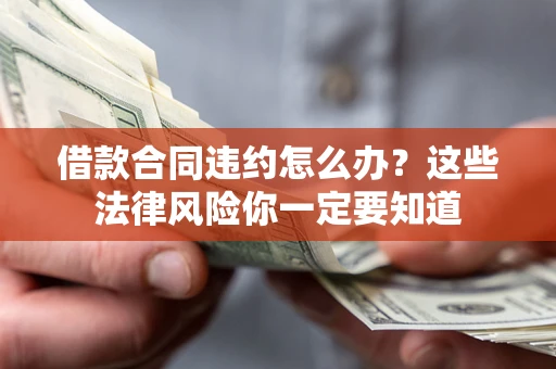 武汉借款合同违约怎么办？这些法律风险你一定要知道