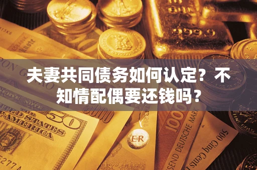 济南夫妻共同债务如何认定？不知情配偶要还钱吗？