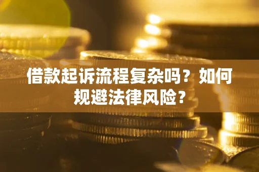 武汉借款起诉流程复杂吗？如何规避法律风险？