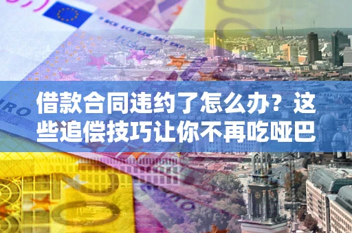 武汉借款合同违约了怎么办？这些追偿技巧让你不再吃哑巴亏