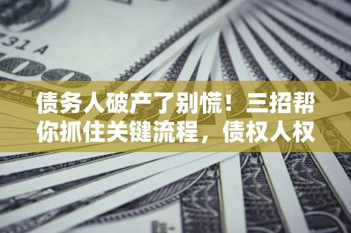武汉债务人破产了别慌！三招帮你抓住关键流程，债权人权益不再缩水