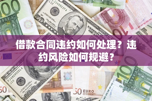 武汉借款合同违约如何处理？违约风险如何规避？