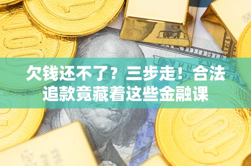 武汉欠钱还不了？三步走！合法追款竟藏着这些金融课