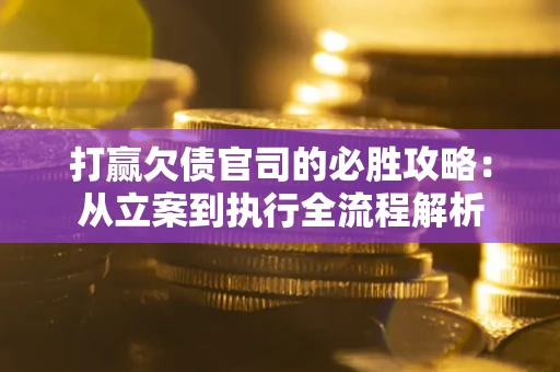 武汉打赢欠债官司的必胜攻略：从立案到执行全流程解析