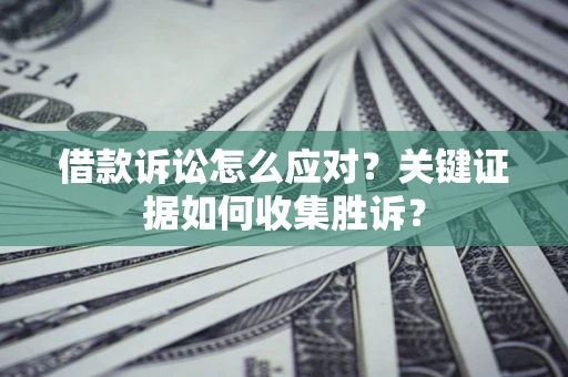 武汉借款诉讼怎么应对？关键证据如何收集胜诉？